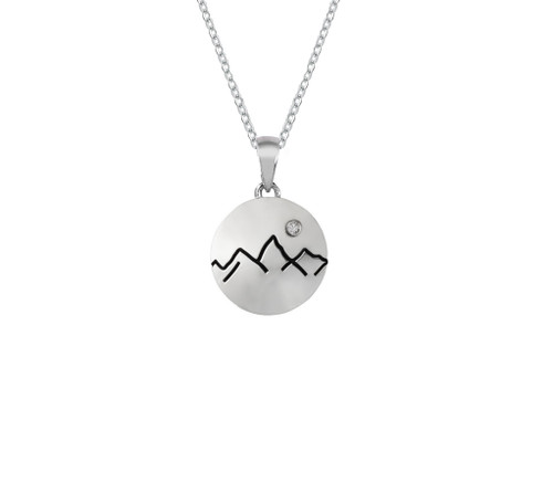 Sterling Silver Teton Silhouette Necklace — JC Jewelers