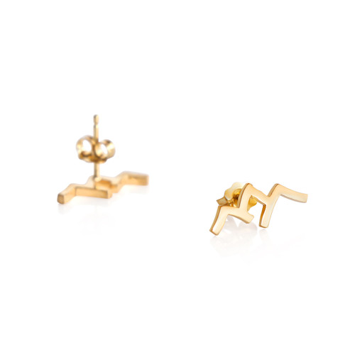 These handmade Grand Teton Mountain Range outline earrings in 14k yellow gold are from the locally made Teton Jewelry Collection. Exclusively made for and sold at A Touch of Class.