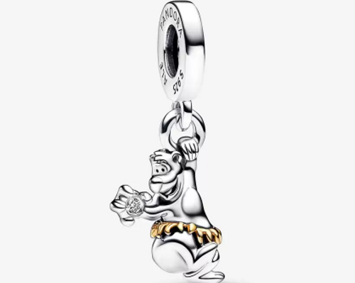 Disney 100th Anniversary Baloo 0.009 ct tw Lab-created Diamond Dangle Charm