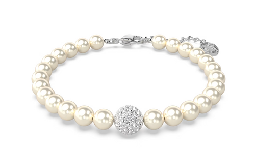 Swarovski Remix Collection strand White, Rhodium plated