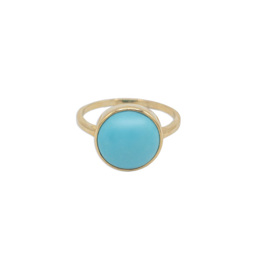 14K YG Turquoise Ring