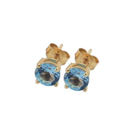 18K YG Swiss Blue Topaz Earrings 18K YG Swiss Blue Topaz Earrings