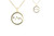 This handmade circle Grand Teton Mountain Range outline necklace in 14k yellow gold features a .05k diamond moon and is from the locally made Teton Jewelry Collection. Exclusively made for and sold at A Touch of Class.