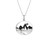 This handmade sterling silver Grand Teton Mountain Range Pendant with the chain featuring a 2.5mm Crystal is from the locally made Teton Jewelry Collection.