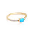 This 14k yellow gold ring featuring stamped diamonds around a centered pear-shaped turquoise stone is from the Fine Jewelry Mewar Collection.