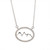 Oval Teton Outline Necklace White Gold + Diamonds Oval Teton Outline Necklace White Gold + Diamonds