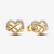 Sparkling Infinity Heart Stud Earrings