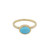 14K YG Stamp 6x8 Oval Turquoise Ring