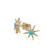 14K YG Turquoise Star Earrings