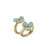 14K YG Turquoise Flower Huggies 14K YG Turquoise Flower Huggies