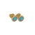 14K YG DIA Turquoise Stud Earrings 14K YG DIA Turquoise Stud Earrings