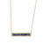 14K YG Diamond & Blue Sapphire Baquette Necklace 14K YG Diamond & Blue Sapphire Baquette Necklace