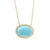 14K YG Diamond Turquoise Necklace 14K YG Diamond Turquoise Necklace