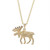 14K YG Yellow Sapphire Moose Pendant