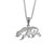 925 CZ Mountain Bear Pendant W/ Chain
