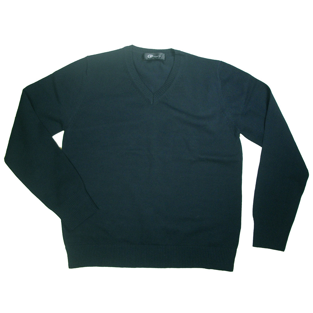 V-Neck Pullover Sweater - 100% Cotton