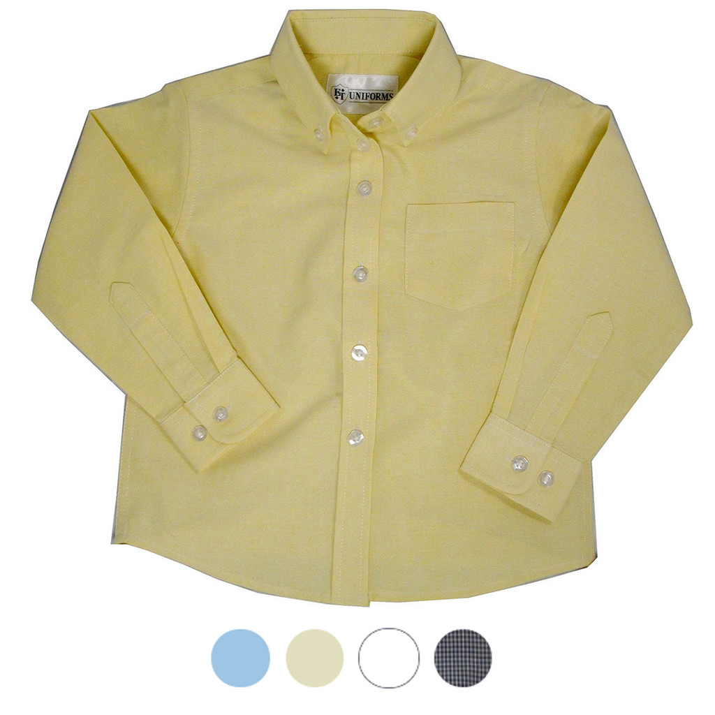 Girl’s School Blouse Colors Blue or White or Yellow or Pink or Navy Gingahm