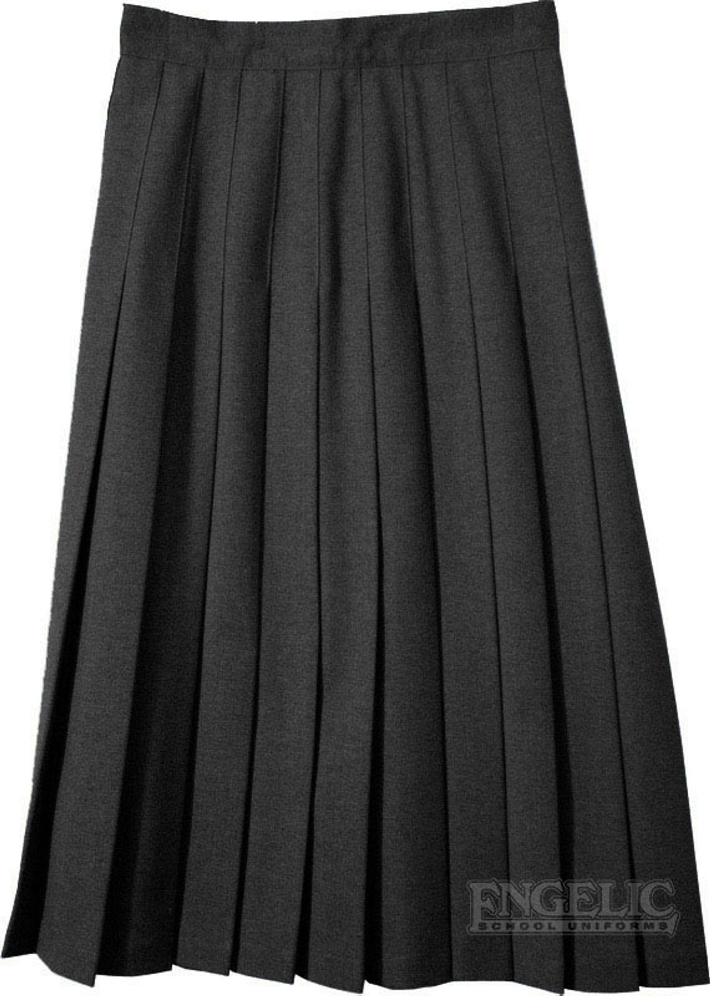 Juniors School Uniform Pleated Skirt Black Poly/Wool - Engelic