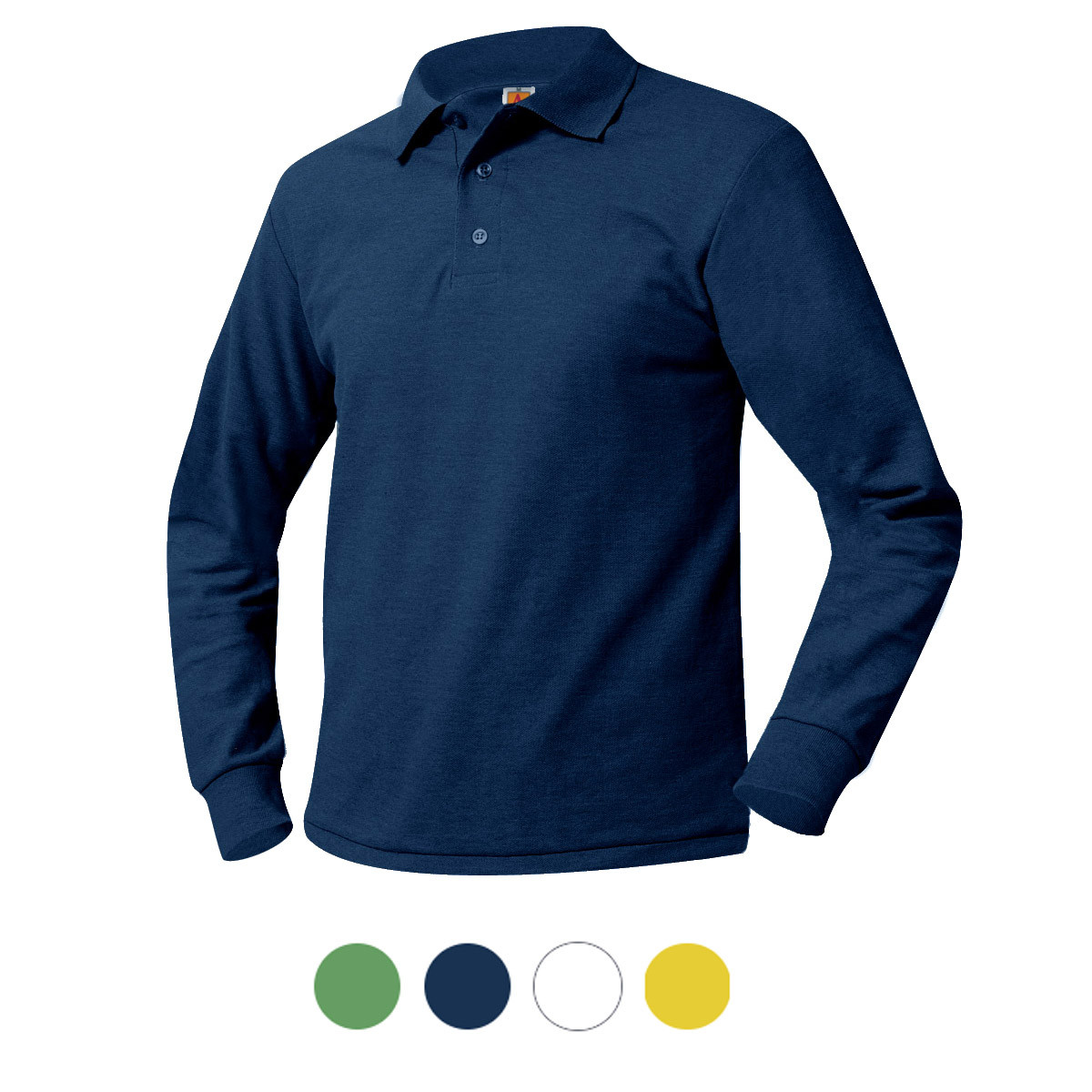 navy blue collar shirt long sleeve