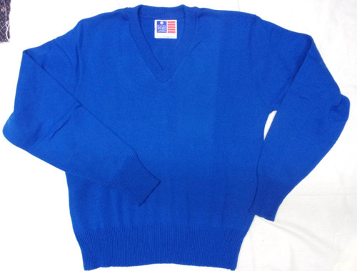  Sweater Long Sleeves Royal Blue Adult School Apparel