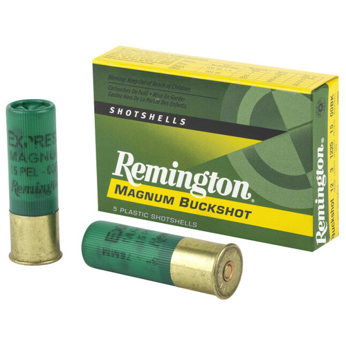 REMINGTON - MAGNUM BUCKSHOT - 12GA - 3" - 1225 VELOCITY - 15 PELLETS - 00BK