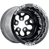 Weld Alpha-1 15x13 / 5x4.75 BP / 4in. BS Black Wheel - Black Double Beadlock MT - 83B-513B278MB Photo - Primary