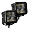 Go Rhino Xplor Blackout Series Cube LED Flood Light Kit (Surface/Threaded Stud Mnt) 3x3 - Blk (Pair) - 750400321FCS Photo - Unmounted