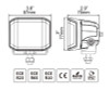 Go Rhino Xplor Blackout Combo Series Cube Sideline LED Spot Lights w/ Amber 4x3 - Blk (Pair) - 750700322SCS Photo - Unmounted