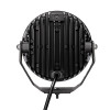 Go Rhino Xplor Blackout Series Round LED Spot Light Beam w/DRL (Surface/Thread Stud Mnt) 7in. - Blk - 750800711SRS Photo - Unmounted