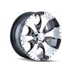 ION Type 136 15x6 / 6x139.7 BP / 0mm Offset / 108mm Hub Black/Machined Wheel - 136-5683BX Photo - Primary