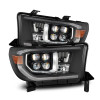 AlphaRex 07-13 Toyota Tundra / 08-17 Sequoia NOVA LED Proj HL Black w/Actv Light Seq. Sig + DRL - 880818 Photo - Primary