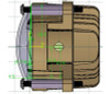 Oracle 60mm 15W Fog Beam LED Emitter SEE WARRANTY - 5893-001 Technical Drawing