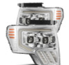 AlphaRex 09-14 Ford F-150 PRO-Series Projector Headlights Plank Style Chrm w/Activ Light/Seq Signal - 880482 Photo - Primary