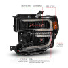 Anzo 19-21 GMC Sierra 1500 LED Projector Headlight w/Switchback+Sequential - Black - 111600 User 3