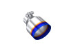 MBRP Universal Burnt SS Tip 2.5in ID / 4.5in OD Out / 6.5in Length Angle Cut Single Wall - T5191BE Photo - Primary