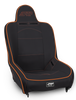 PRP Premier High Back Suspension Seat- Black/Orange Vinyl - A100110-201-207 Photo - Primary