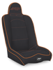PRP Daily Driver High Back Suspension Seat- Black/Orange Vinyl - A140110-201-207 Photo - Primary