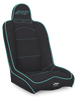 PRP Daily Driver High Back Suspension Seat- Black/Teal Vinyl - A140110-201-238 Photo - Primary