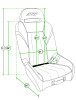 PRP Polaris General GT/S.E. Suspension Seats Kit (Pair) - Black - A5701-PORXP-C83-201 Photo - Close Up