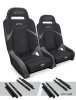 PRP Polaris General GT3 Suspension Seats Kit (Pair) - Black & Gray - A7301-PORXP-C83-203 Photo - Primary