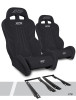 PRP Polaris RZR PRO XP XCR Suspension Seats Kit (Pair) - Black - A8001-PORXP-C79-201 Photo - Primary