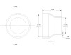 aFe POWER Universal Products Coupler Kit (3-1/2 x 2-1/2)in ID x 3in L - Black - 59-00204 Technical Drawing