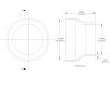 aFe POWER Universal Products Coupler Kit (4 x 3)in ID x 3in L - Black - 59-00208 Technical Drawing