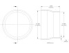 aFe POWER Universal Products Coupler Kit (4-1/2 x 4)in ID x 3in L - Black - 59-00211 Technical Drawing