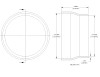 aFe POWER Universal Products Coupler Kit (5 x 4-1/2)in ID x 3in L - Black - 59-00214 Technical Drawing
