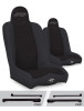 PRP Daily Driver High Back Suspension Seats Kit for Jeep Wrangler CJ7/YJ (Pair) - Black - A140110-C32-50 Photo - Primary