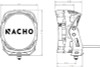 ARB Nacho Offroad Technology Grande LED Light - Amber/White - PM671 Technical Drawing