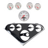 Autometer Arctic White Direct Fit Dash Kit 55-56 Chevrolet (1 x 3-3/8in. / 4 x 2-1/16in.) - 2207-03 Photo - Primary
