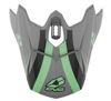 EVS T3 Works Visor - Matte Grey/Green/Black - H16T3W-VSMGYGNBK User 1