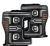 AlphaRex 17-19 Ford F-250/350/450/550 Super Duty LUXX-Series LED Proj Headlights Blk w/SS & SBDRL - 880323 User 1